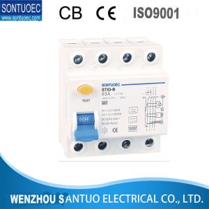China 4 Pole B model RCCB Residual Current Circuit Breaker RCCB , 6KA Smart Circuit Breaker factory