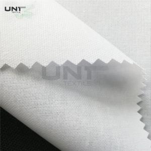 China Collars &amp; Cuffs White Shirt Interlining Plain Weave With HDPE Coating factory