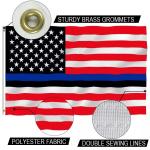 Blue Lives Matter American USA Police Flag 3x5' Knitted Polyester Single Reverse