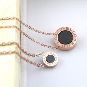 China Fashion Pendant Jewelry Women Stainless Steel Necklace with Black Shell, Cluster Choker Necklace factory