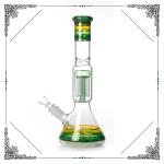 Six Arms Tree Perc Bongs Color Glass Smoking Water Pipe Beaker Bong Hookah Pipes