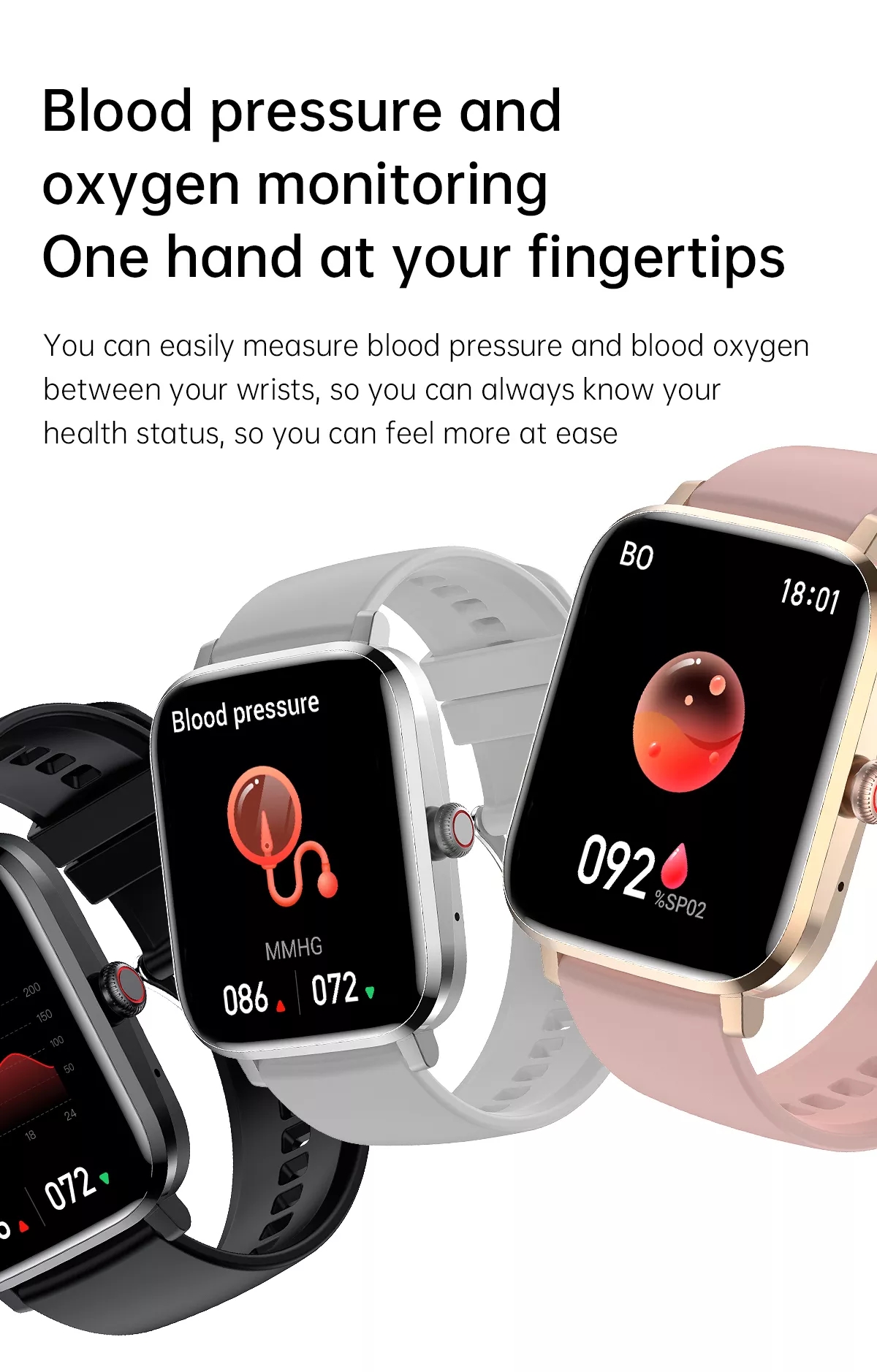 HK20 NFC Bluetooth Call Heart Rate Health Monitor Blood Pressure Men Women For Phone