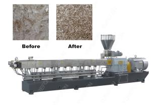 China Twin Screw Plastic Recycling Granulator Machine 2.5 - 4 MM With Vacuum Exhaust factory