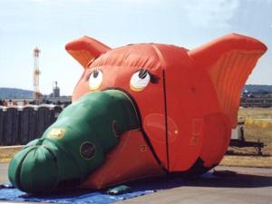 China Outdoor Inflatable Elephent Tunnel Game For Children Park Games factory