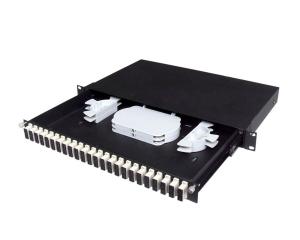 China 48 Core 1U Fiber Patch Panel Slide LC/SC Fixed Rail Rack Mount factory