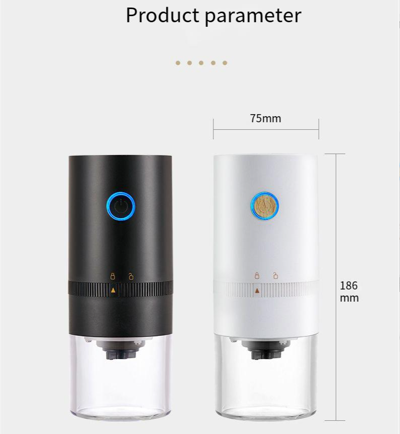 450g Capacity Household Portable Coffee Bean Grinder with USB Power and USB Charging