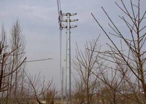China Q345B Steel Lattice Transmission Tower , Galvanized Electrical Steel Pole factory