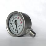 1000 Bar 2.5 Inches Liquid Filled Pressure Gauge SS Manometer Glycerin Filled