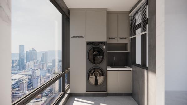 Minimalist Green Bean Gray Durable And Functional Stainless Steel Balcony