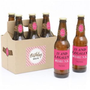 Customized Beer Bottle Labels Self Adhesive CMYK/Pantone Color Printing