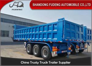China 20 Cubic Meters 50 Ton 3 Axles Gravel Tractor Dump Trailer factory