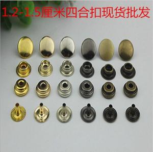China Luggage hardware 12.5 mm four color iron single sided snap buttons for clothing factory