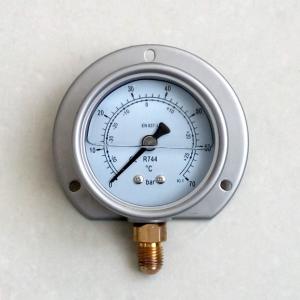 China 70 Bar 63mm Panel Mounting Pressure Gauge EN 837-1 Liquid Filled Pressure Gauge factory
