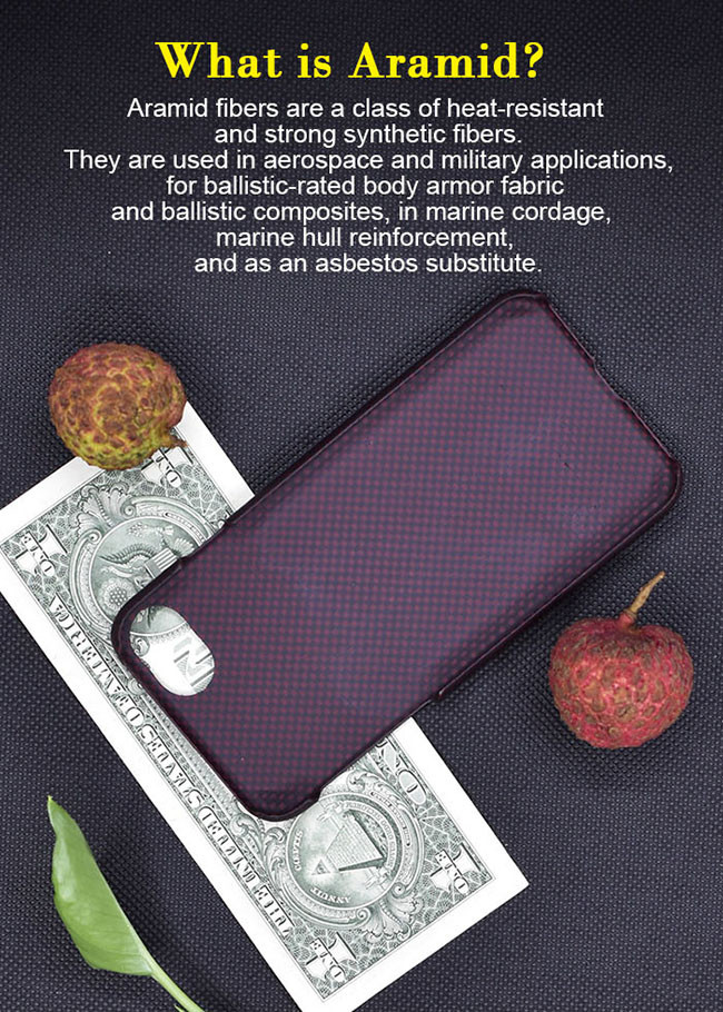 No Color Fading Durable Matte Finish Aramid Fiber Phone Case For iPhone 8