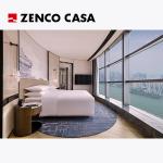 Hotel Bedroom Furniture Set Includes Solid Wood King Bed And Modern Minibar