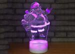 7 Color Father Christmas Led Decorative Table Lamps 3 AA Battery / USB Cable