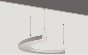 China Semi - Circle LED Suspension Light Pendant Down Light 50 Watt IP20 Dustproof factory
