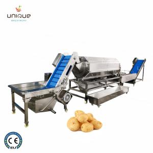 China Stainless Steel 304 Continuous Root Vegetable Peeling Machine for Washing and Peeling factory