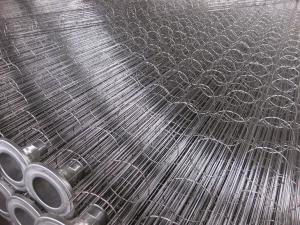 China 16 Vertical Wires SS304 Industrial Filter Bag Cage Cutomized Design For Dust Filter Bag factory