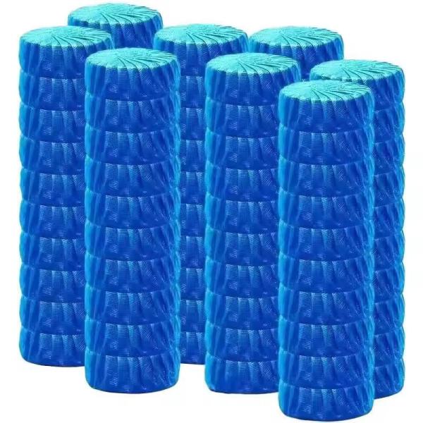 Blue Automatic Toilet Bowl Cleaner Tablets Bubbles Solid Block Toilet Cleaning