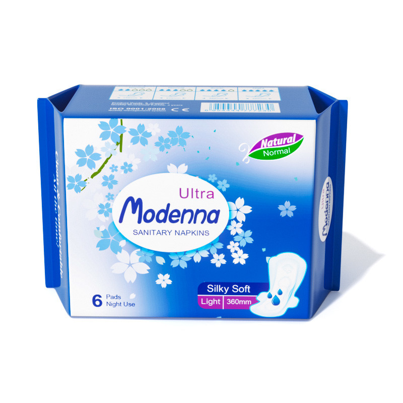 Hot Sale Women Cotton Sanitary Napkins Pad Wholesa Super Absorbent Breathable Sanitary Napkins