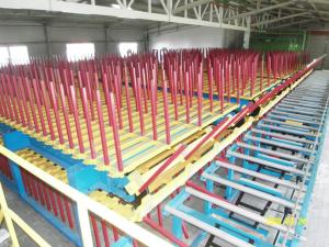 China Cross cut Panel Cooling Rack System PU Sandwich Panel Line factory