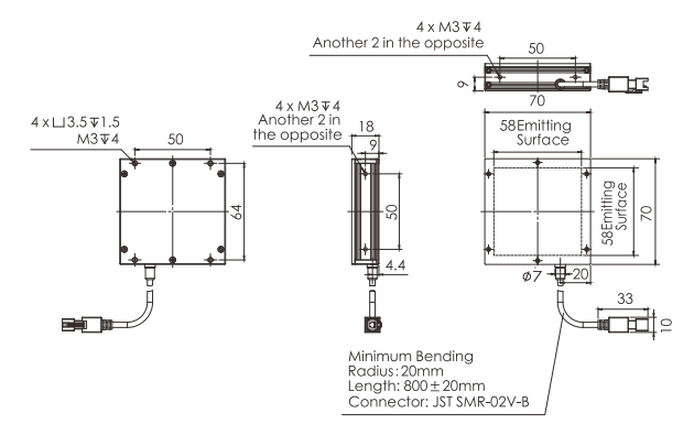 70mm Length Machine Vision Backlight
