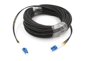 China 4 Core G652D G657A 4.8mm Fiber Optic Armored Cable With LC UPC Connector factory