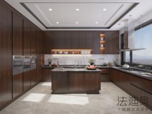 China Contemporary Kitchen Units With Eco Yew Wood Grain And Unique Variegated Design factory