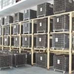 Logistics Warehouse Storage Cages 500kg Wire Security With Wheels