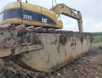 Used 20 Ton Amphibious Excavator, Caterpillar 320c Pontoon Floating Excavator on