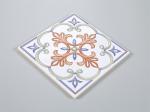 White And Red Modern Tiles 200x200mm Flower Ceramic Rustic Tile And Vintage