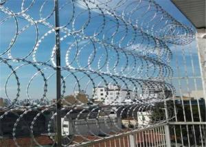 China Single Concertina Razor Barbed Wire Use For Security Fencing CBT - 65 BTO - 22 factory