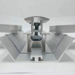 Silver Surface Mount Aluminum Alloy Solar Roof Drainage Channel Pv Waterproof