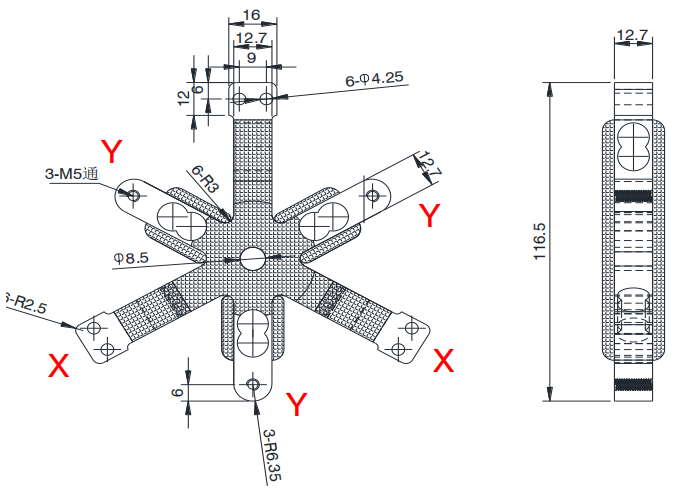 SC126 X300 Y360 force torque sensor Submersible 6 Axis Load Cell multi axis weight sensor