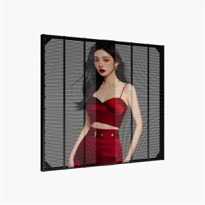 China Outdoor P2.6 Full Color LED Grille Screen IP65 Transparent Shopping Malls and Subway Display factory