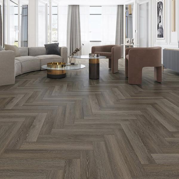 Plastic Spc Plank Wood Grain Stone Plastic Composite Flooring UV Coating