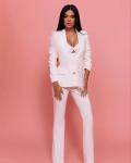 White Elegant Office Wear Suit