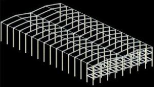 China Q235 , Q345 Industrial Steel Buildings Prefab Light With Detailing And Fabrication factory