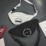 Hip hop cool Fanny pack a solid color retro women's trend crossbody bag with