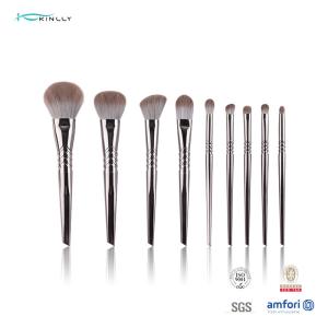 China 100% Synthetic 10pcs Eye Brush Set Plastic Tapered Gradient Handle on sale
