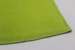 Women Sexy Short Sleeve Cold Shoulder Dress Green Color With Soft Feeling