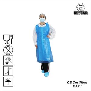 China Oem Breathable Polythene Disposable Protective Apron 80X120CM For Beauty Salon factory