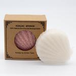 Purple Vegetable Fiber Shell Shaped Sponge 100% Pure Natural Konnyaku Sponge