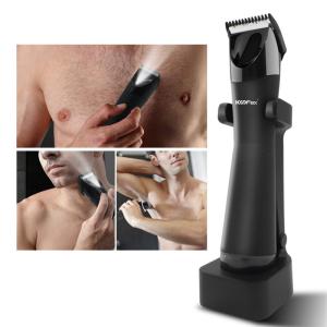 China Men Ipx7 Waterproof Body Groin Hair Clipper Two Cutter Head Rechargeable factory