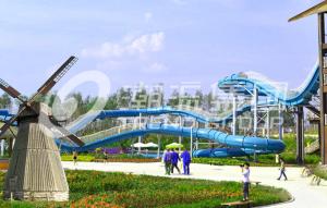 China Galvanized Carbon Steel Tube Fiberglass Water Slides for Amusement Water Park factory