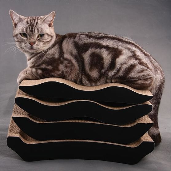 Cat Scratching Board with Catnip, Corrugated Cat Scratching Board with Premium