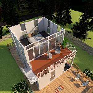 China Light steel structure luxury prefab house building prefabricated villa factory