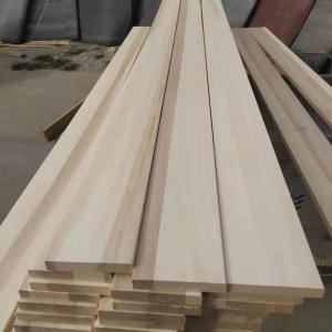 China Natural Color or Bleached Solid Wood Panels Poplar Bed Slats for Project Solutions factory