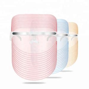China Pigment Removal DC5V 3 Colors Skin Gear Led Face Shield With Led Lights factory